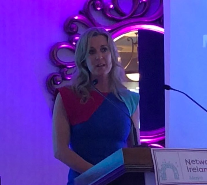 Chanelle Lady McCoy speaks at Network Mayo Awards in Ballina
