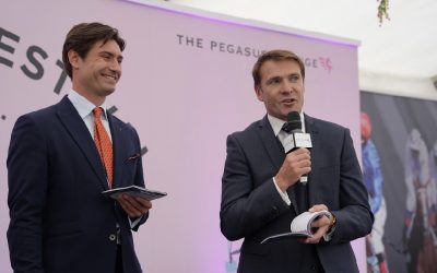 Tom Scudamore & Jason Weaver host for Corinthian Sports at Epsom 