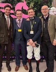 Sam Twiston-Davies appears in the Pegasus Lounge at Cheltenham
